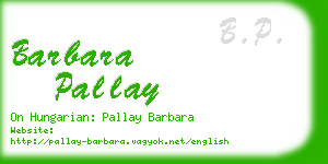 barbara pallay business card